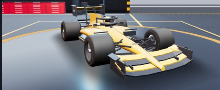 The gold host car of a private room in Racing League